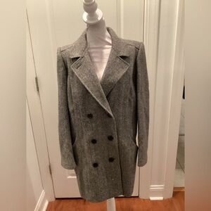 ALORNA Double-Breasted Gray Pea Coat